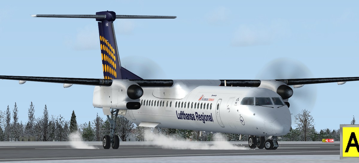 slight icing on just landed Augsburg Airlines Q400